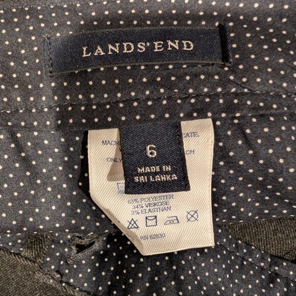 Lands' End Women's Size 6 Dress Trousers Dark Gray Wide Leg Pants - Picture 9 of 10